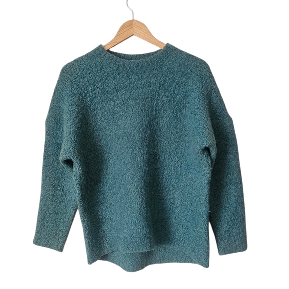 J. Crew Sweaters - J. Crew Crew Neck Pullover Sweater Teal Blue Green Soft Cozy Fuzzy
